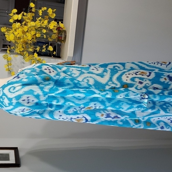 RAJ, Boho chic festival ready maxi cover up. Lightweight 100% cotton siz… - Picture 5 of 9